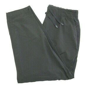 REI Hiking Pants Womens Large Dark Gray Jogger Running Nylon Drawstring Pockets